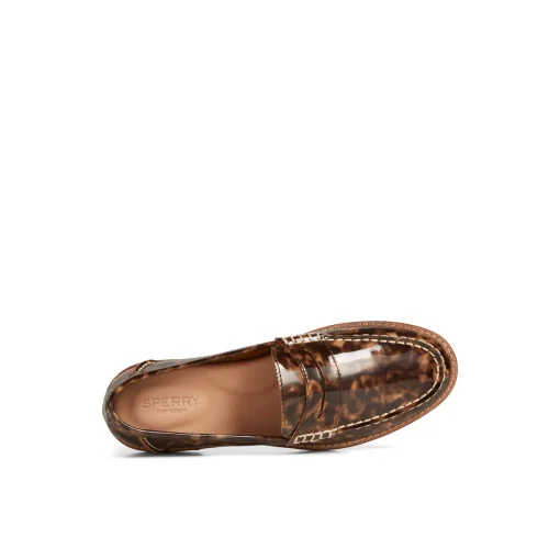Seaport Penny Tortoise Leather Loafer